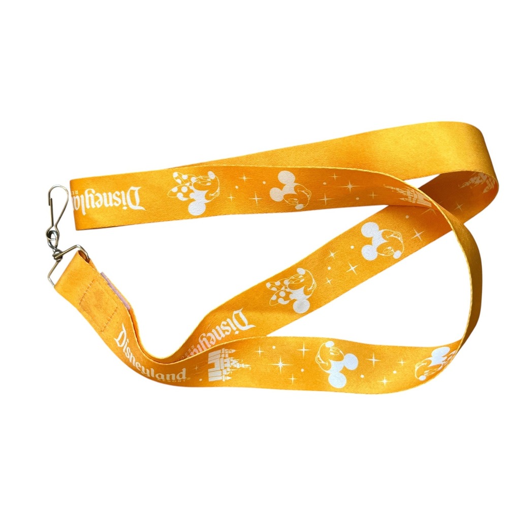 Disney Disneyland Resort Yellow Lanyard Mickey Minnie Mouse